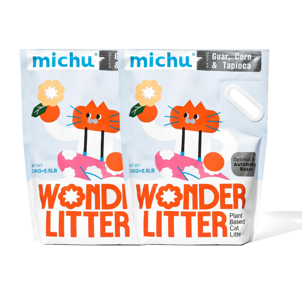 Michu Wonder Litter - Plant-Based & Automatic-Box Friendly 2.5kg/6L