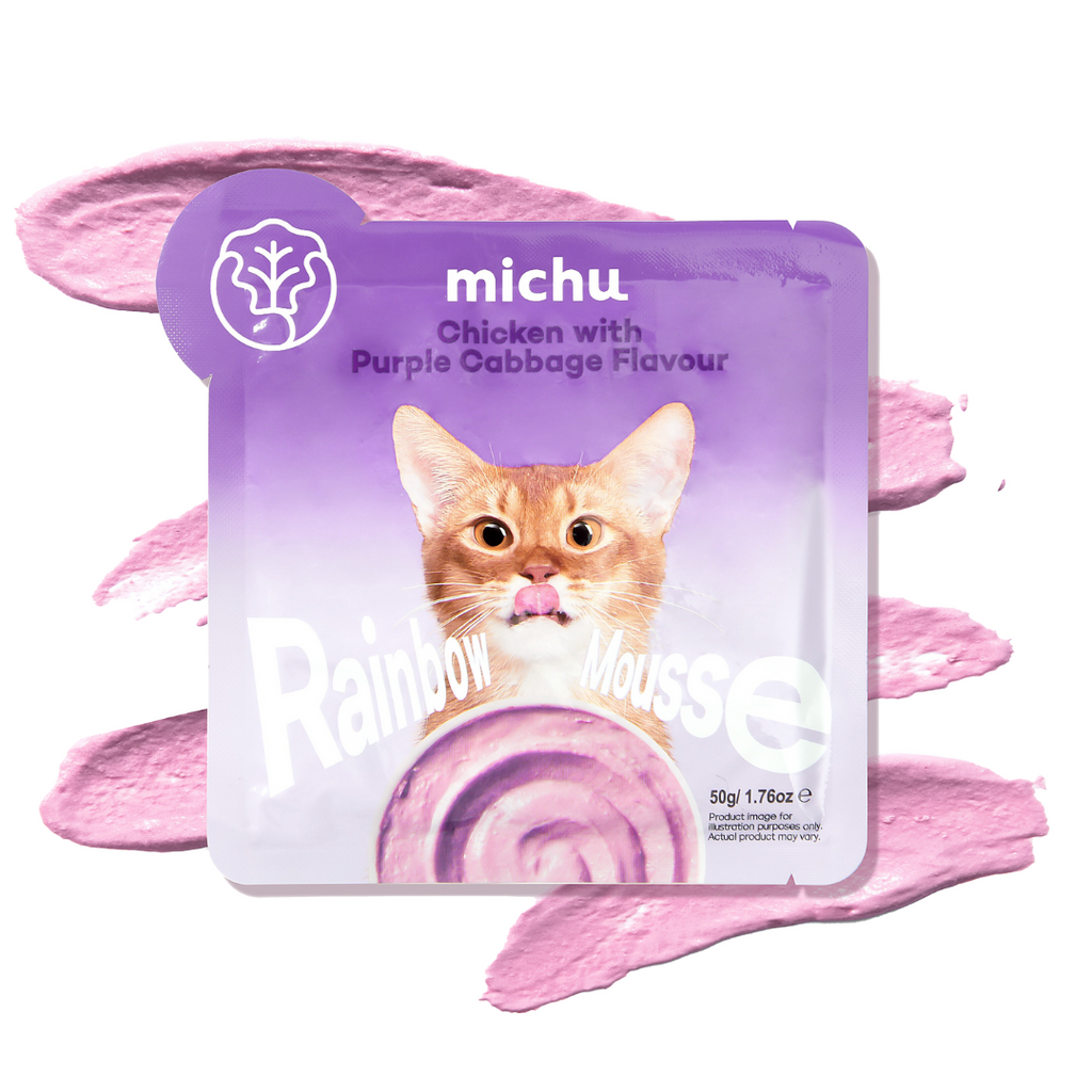 Michu Rainbow Mousse Wet Cat Food 5 Flavours- Complete Food/Wet Mixer and Topper 10pcs/Pack