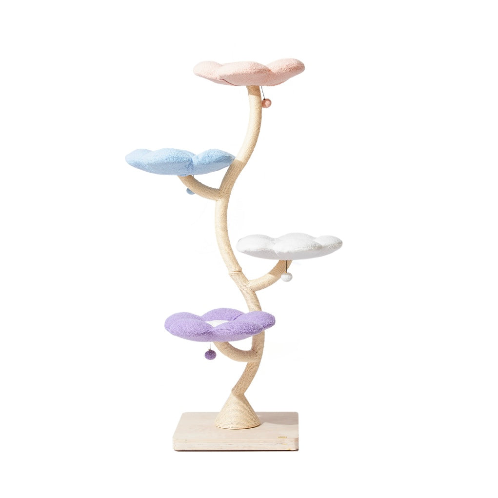 MICHU Fairy Cat Tower Deluxe 4-Tier Designer Flower Cat Tree