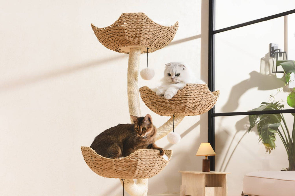 MICHU Iris Cat Tower Deluxe 3-Tier Designer Flower Cat Tree - Michu Australia-6