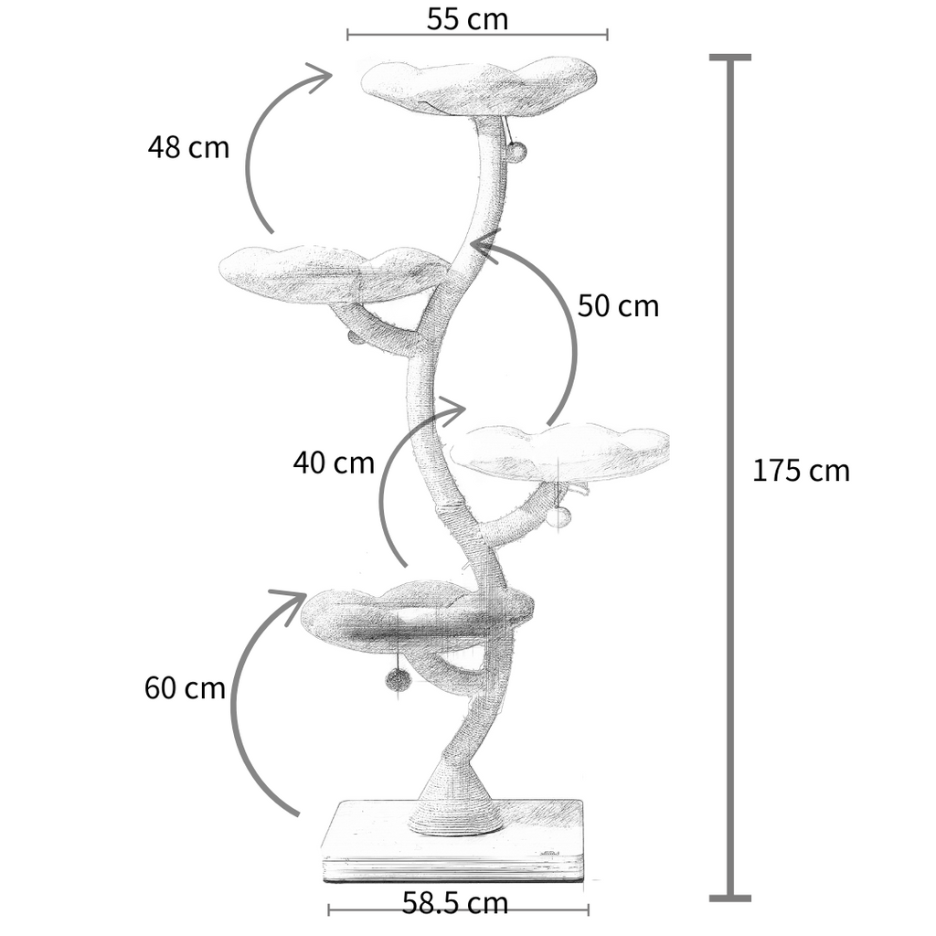 MICHU Fairy Cat Tower Deluxe 4-Tier Designer Flower Cat Tree 12