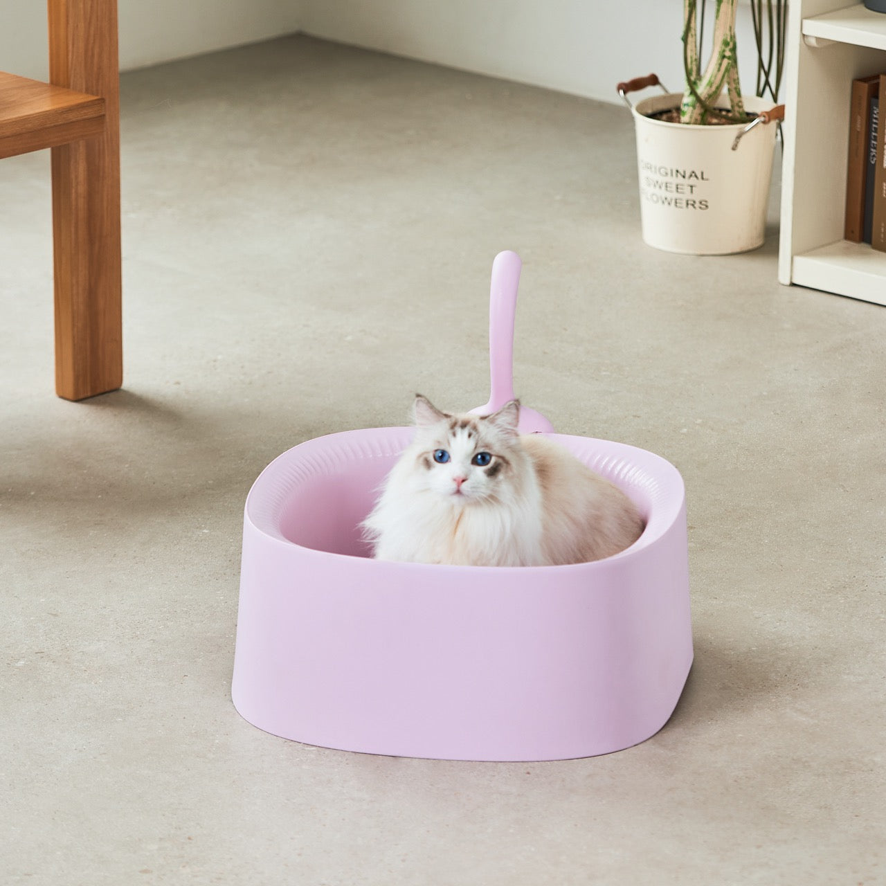 Pink kitty litter box clearance