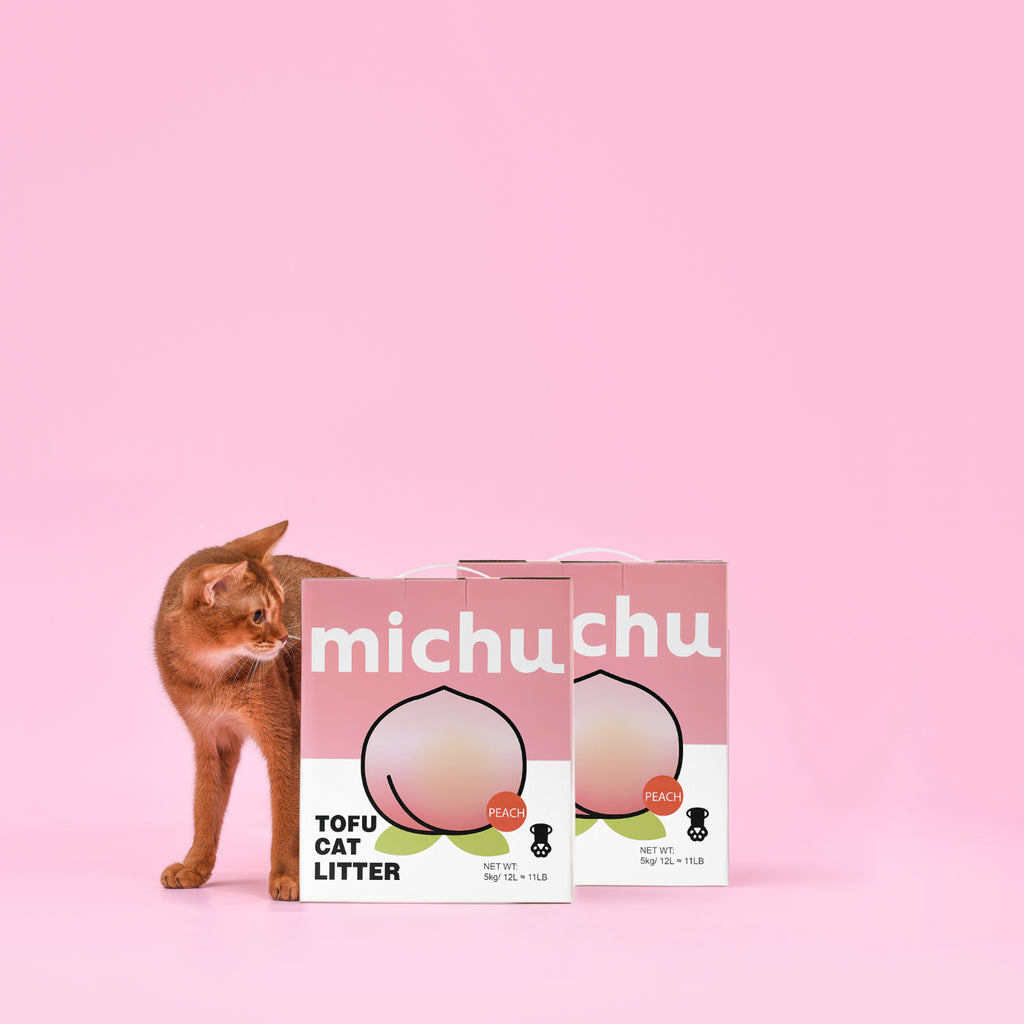 Michu Tofu Cat Litter Gen3 - Natural Clumping Tofu-Based Formula - Value Box 5 kg