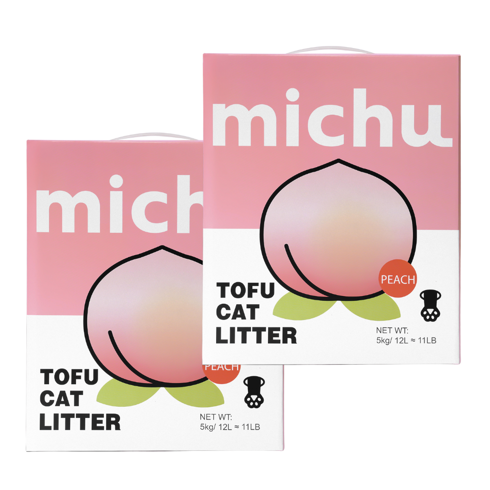 Michu Tofu Cat Litter Gen3 - Natural Clumping Tofu-Based Formula - Value Box 5 kg