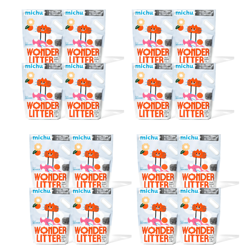 Michu Wonder Litter - Plant-Based & Automatic-Box Friendly 2.5kg/6L