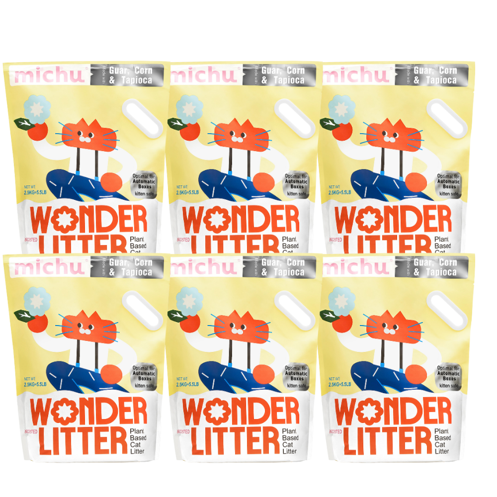 Michu Wonder Litter - Plant-Based & Automatic-Box Friendly 2.5kg/6L