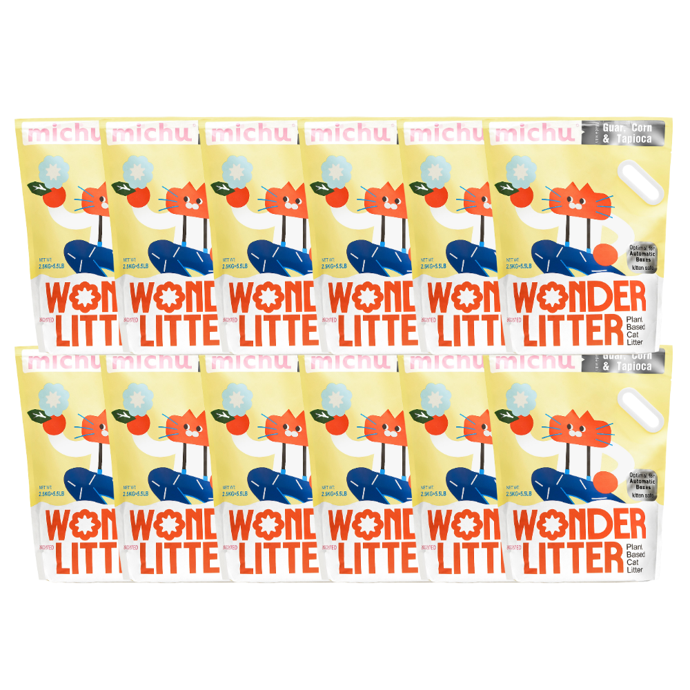Michu Wonder Litter - Plant-Based & Automatic-Box Friendly 2.5kg/6L