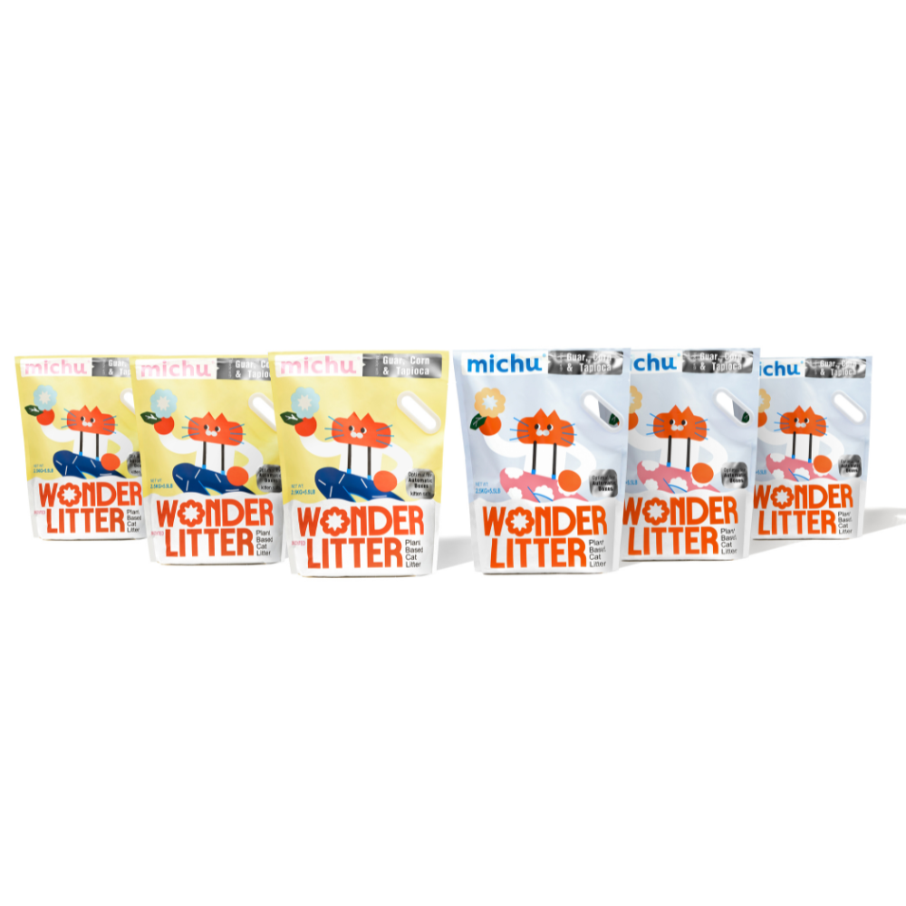 Michu Wonder Litter - Plant-Based & Automatic-Box Friendly 2.5kg/6L