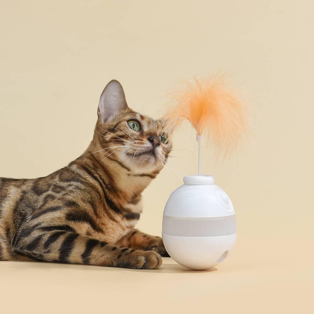 Michu Cat Treat Dispenser Toy Tumbler Interactive Ball - Furrytail