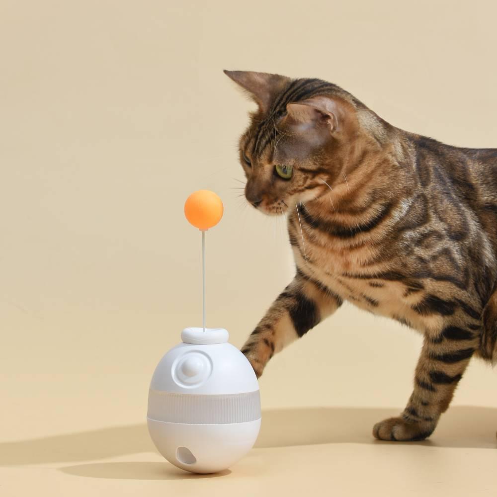 Michu Cat Treat Dispenser Toy Tumbler Interactive Ball - Furrytail