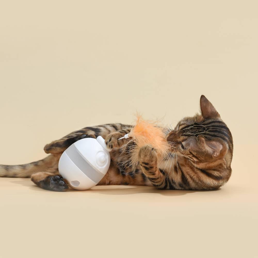 Michu Cat Treat Dispenser Toy Tumbler Interactive Ball - Furrytail