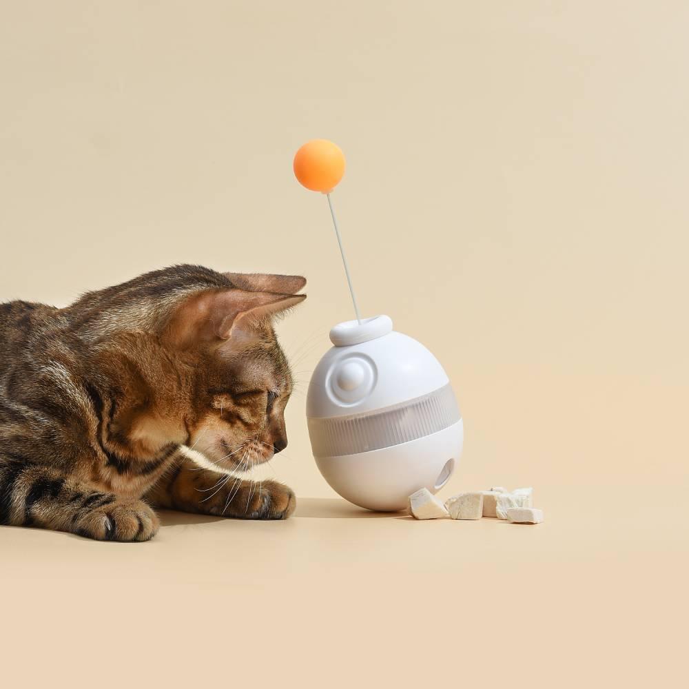 Michu Cat Treat Dispenser Toy Tumbler Interactive Ball - Furrytail