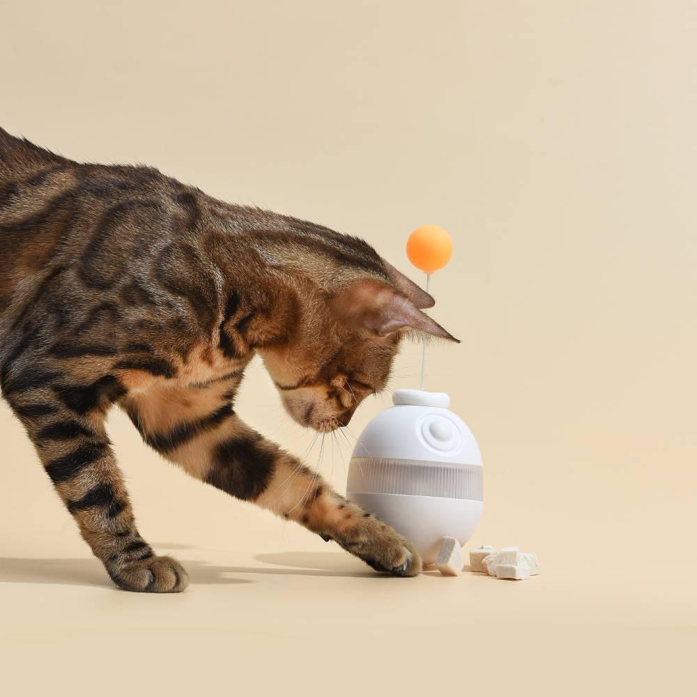 Michu Cat Treat Dispenser Toy Tumbler Interactive Ball - Furrytail