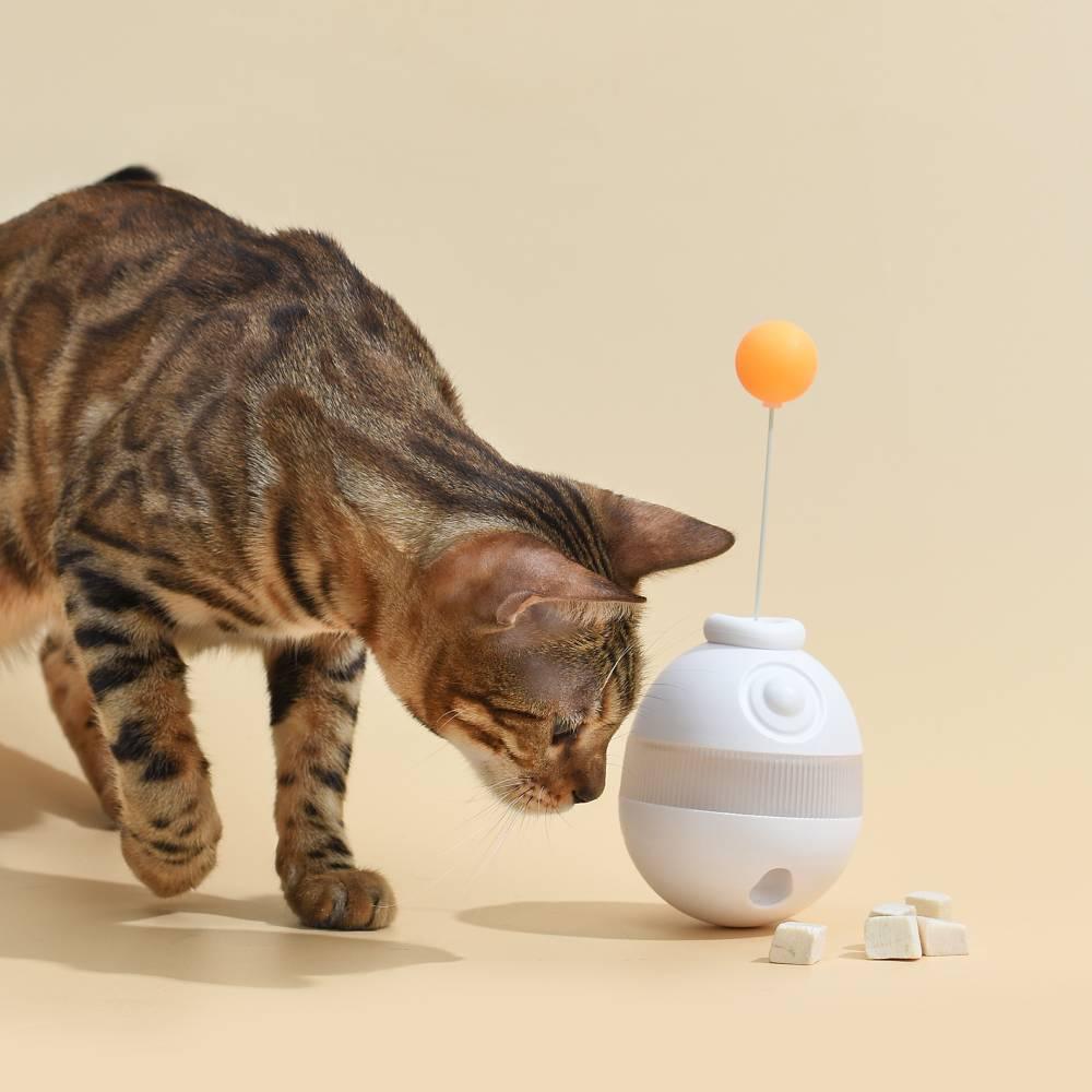 Michu Cat Treat Dispenser Toy Tumbler Interactive Ball - Furrytail