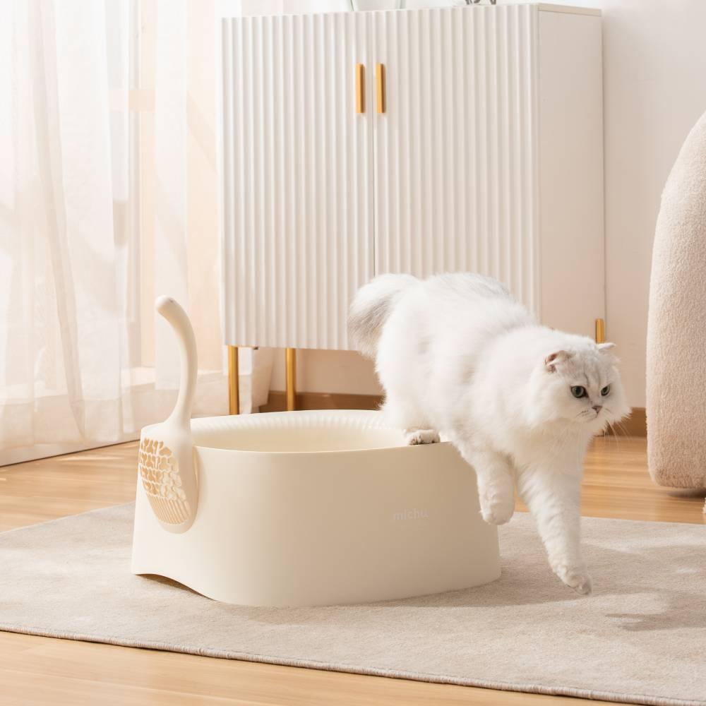 Michu Macaron High Edge Open Style Extra Large Cat Litter Box - Michu Australia