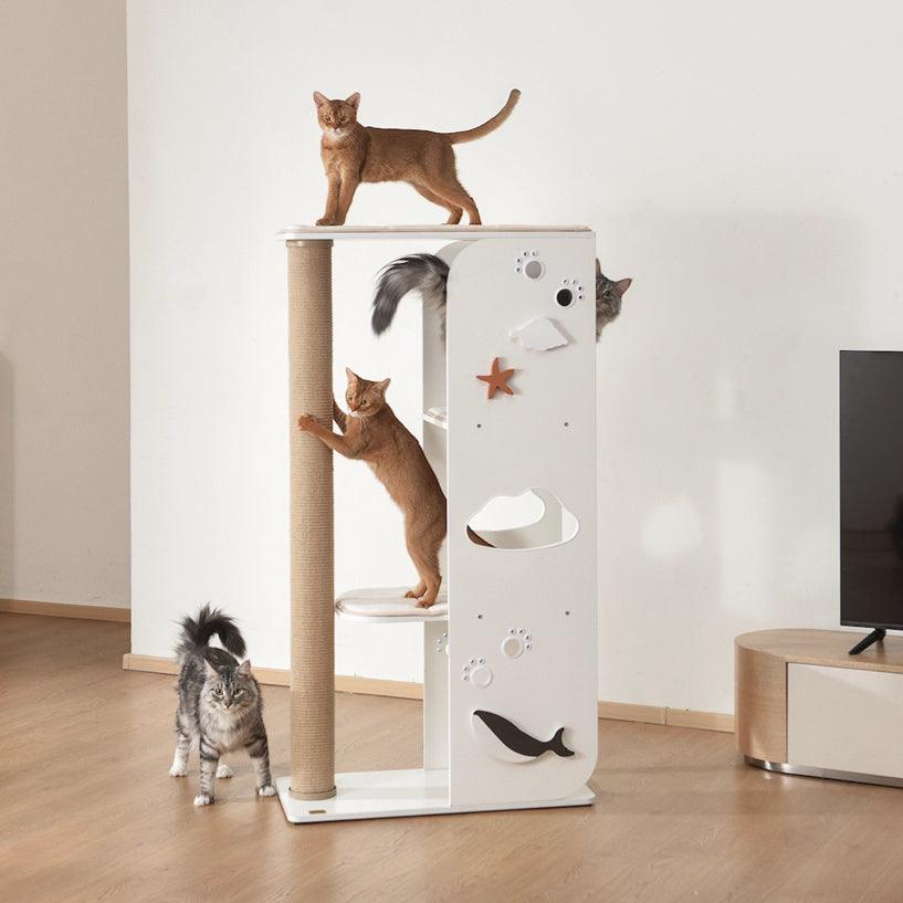 MICHU Purradise Cat Tower - Multi-Level Seaside-Inspired Large Climbing Furniture - Michu Australia