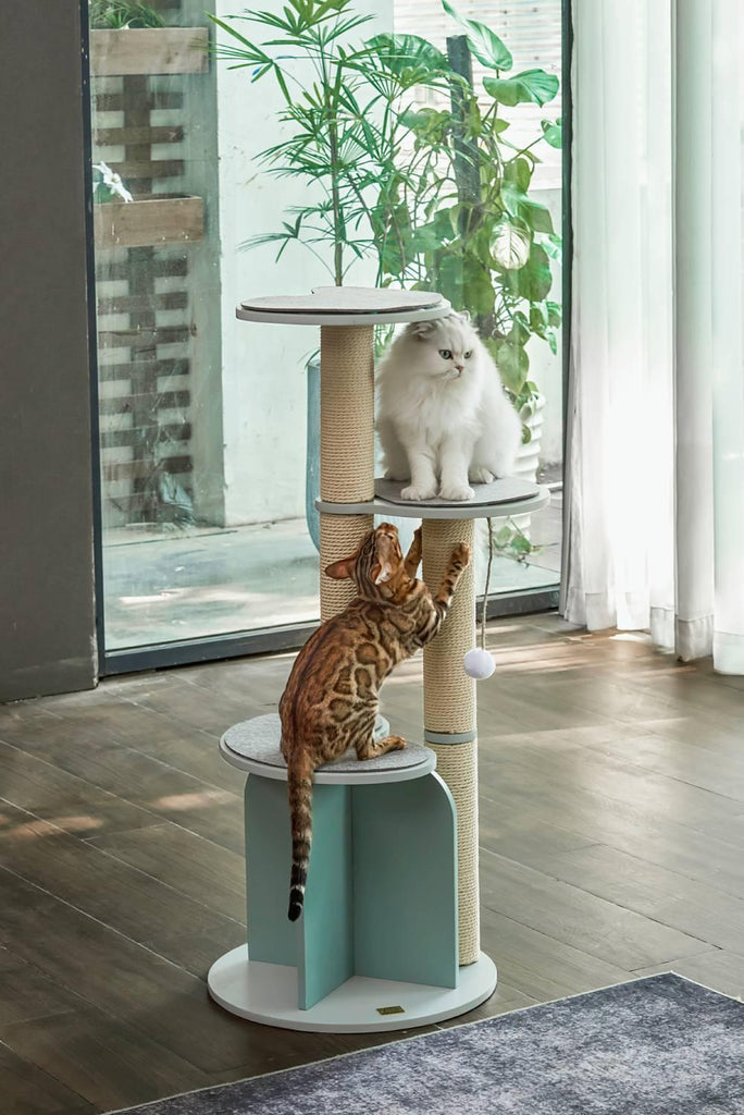 Michu Vigour Party Cat Tree, Modern Lifestyle Cat Furniture, 105cm Height - Furrytail