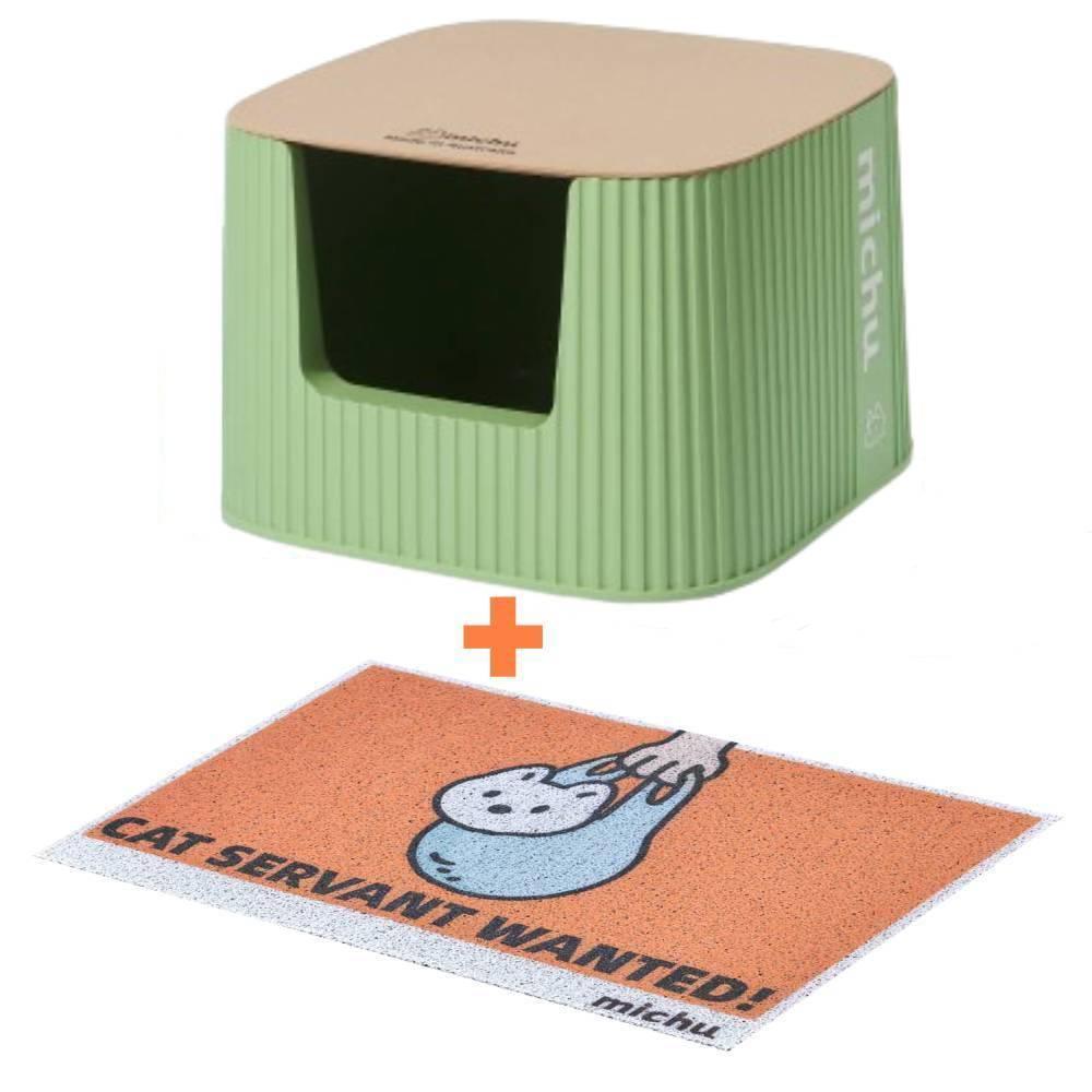Michu XXL Coral, BoBa & Sage Deluxe Cat Litter Box - Spacious Design - Michu Australia