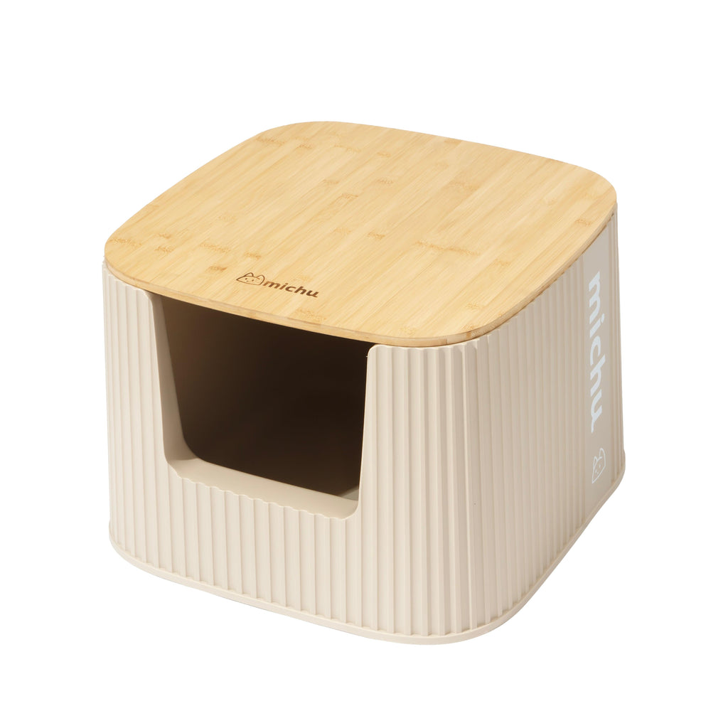 Michu XXL Deluxe Cat Litter Box High-Quality Bamboo Lid - Michu Australia