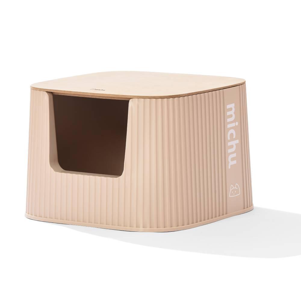 Michu XXL Coral & BoBa Deluxe Cat Litter Box - Spacious Design with Scoop Included - Michu Australia